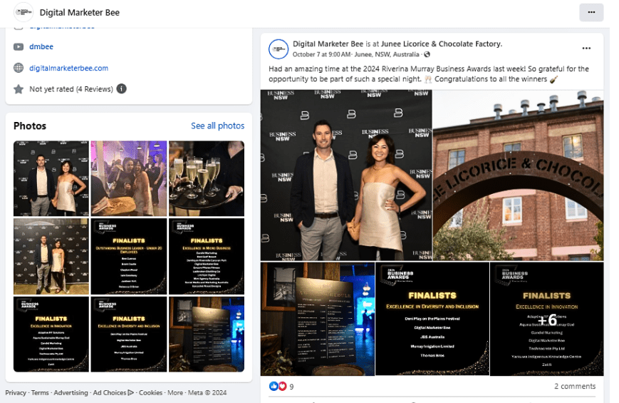 dmb facebook page screenshot